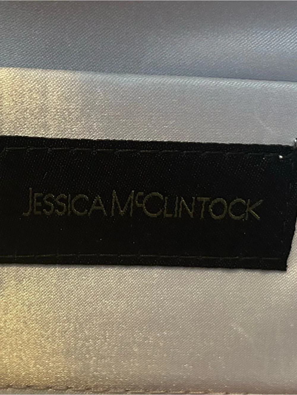 Gunne Sax by Jessica McClintock Silver Crystal Evening Clutch